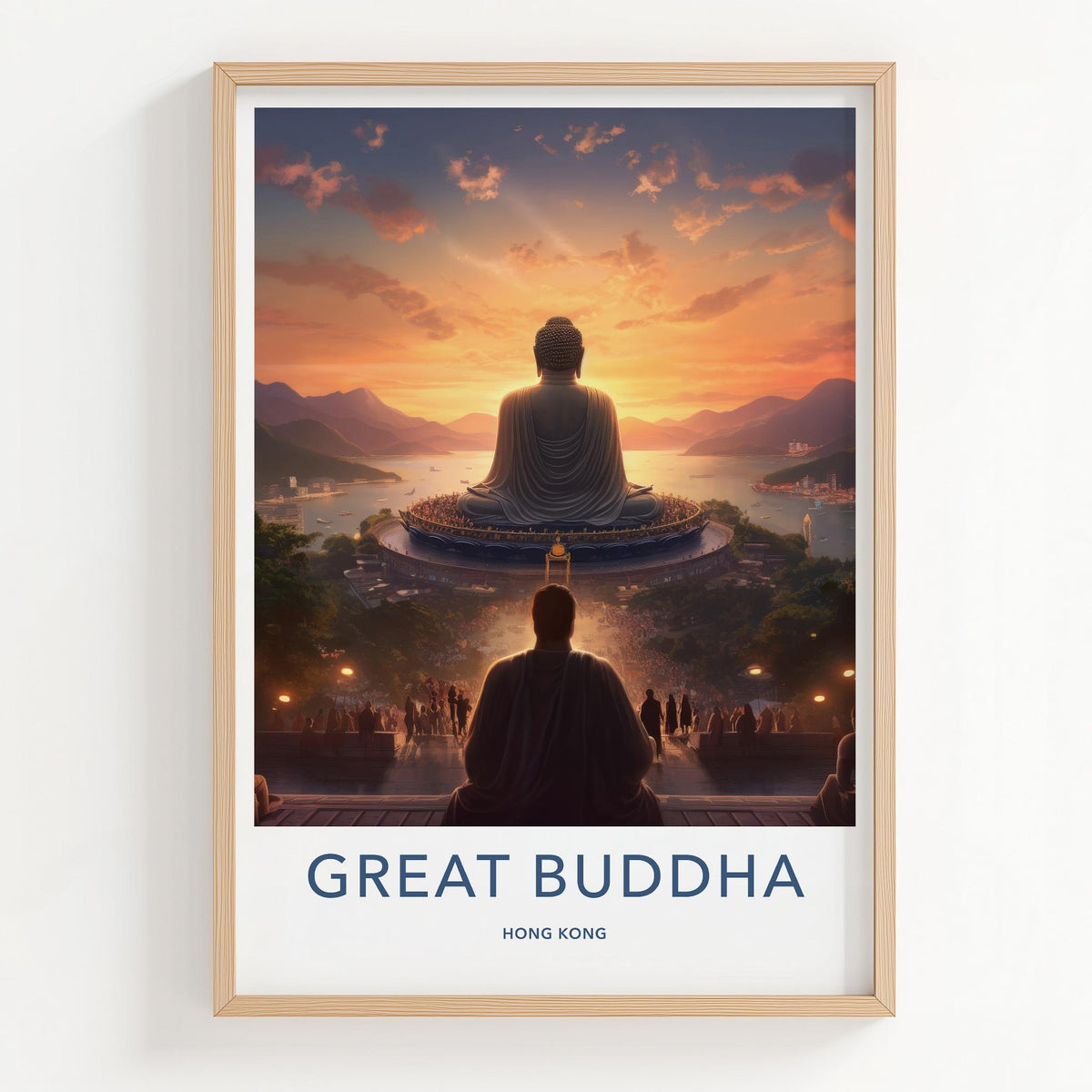 Tian Tan Poster - Hong Kong Wall Art Featuring Great Buddha Artwork