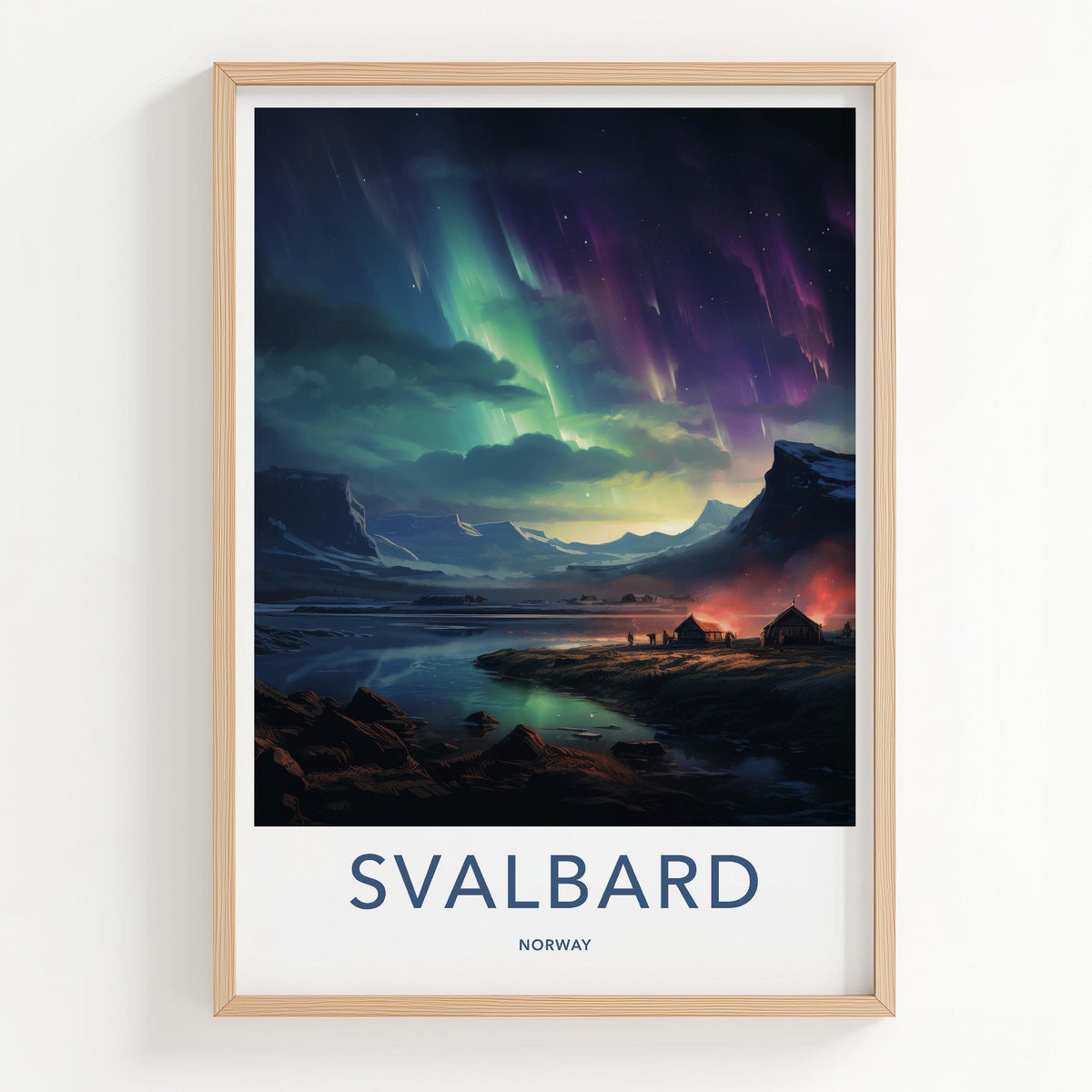 Svalbard Poster - Arctic Wall Decor Featuring Northern Lights