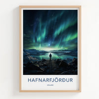 Iceland Wall Art - Hafnarfjörður Poster Featuring Northern Lights