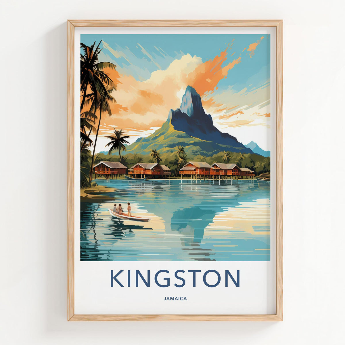 Kingston Jamaica Poster - Caribbean Travel Poster With Tropical Art