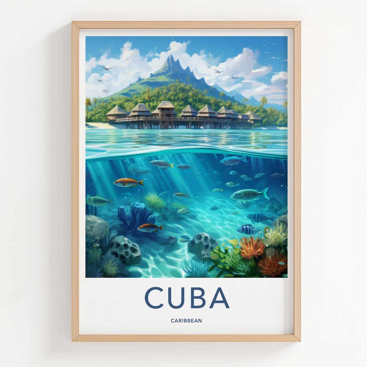 Cuba Wall Art - Vibrant Caribbean Travel Poster