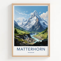 Matterhorn Poster - Swiss Alps Decor