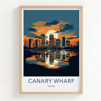 Canary Wharf Poster - Modern Cityscape Print