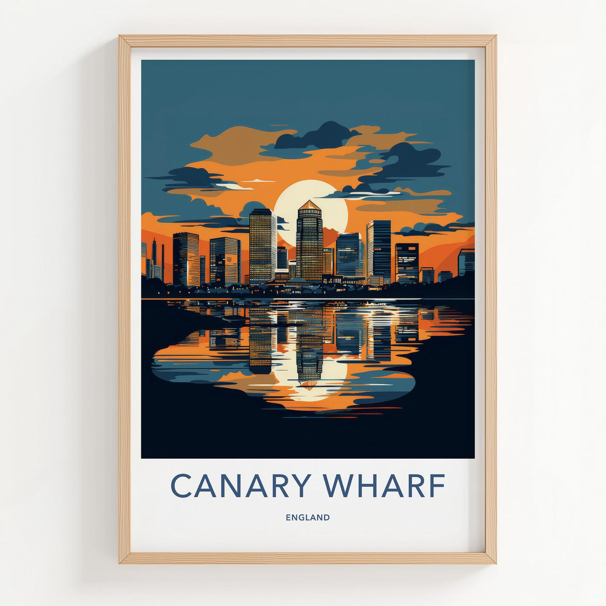 Canary Wharf Poster - Modern Cityscape Print