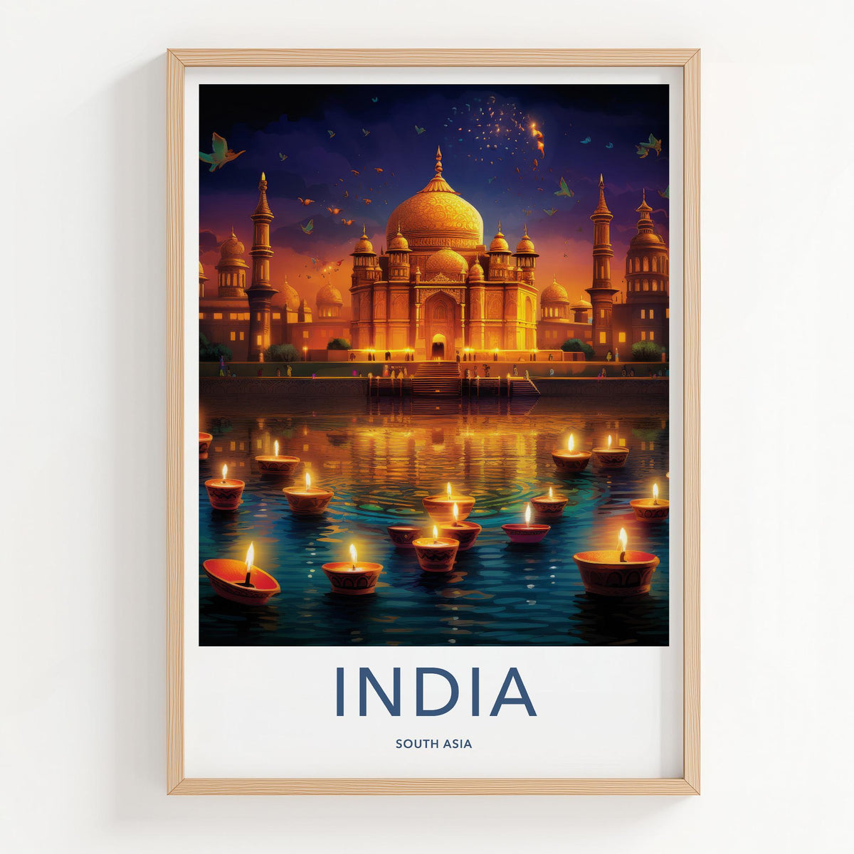 Taj Mahal Poster - India Wall Art Featuring Mughal Architecture