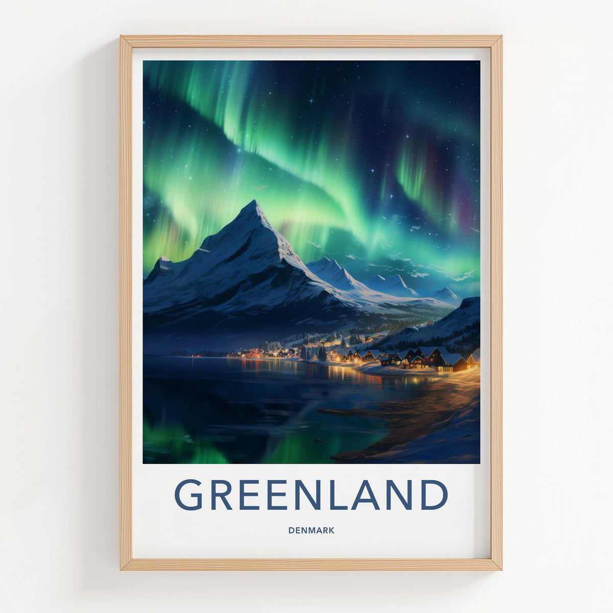 Greenland Aurora Poster - Northern Lights Art