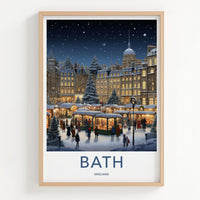 Bath England Poster - Historic City Wall Art Featuring Georgian