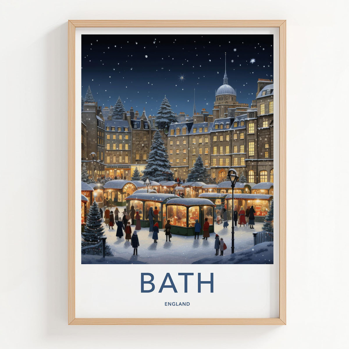 Bath England Poster - Historic City Wall Art Featuring Georgian