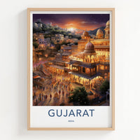 Gujarat Wall Art - Framed Cityscape Poster Featuring Indian