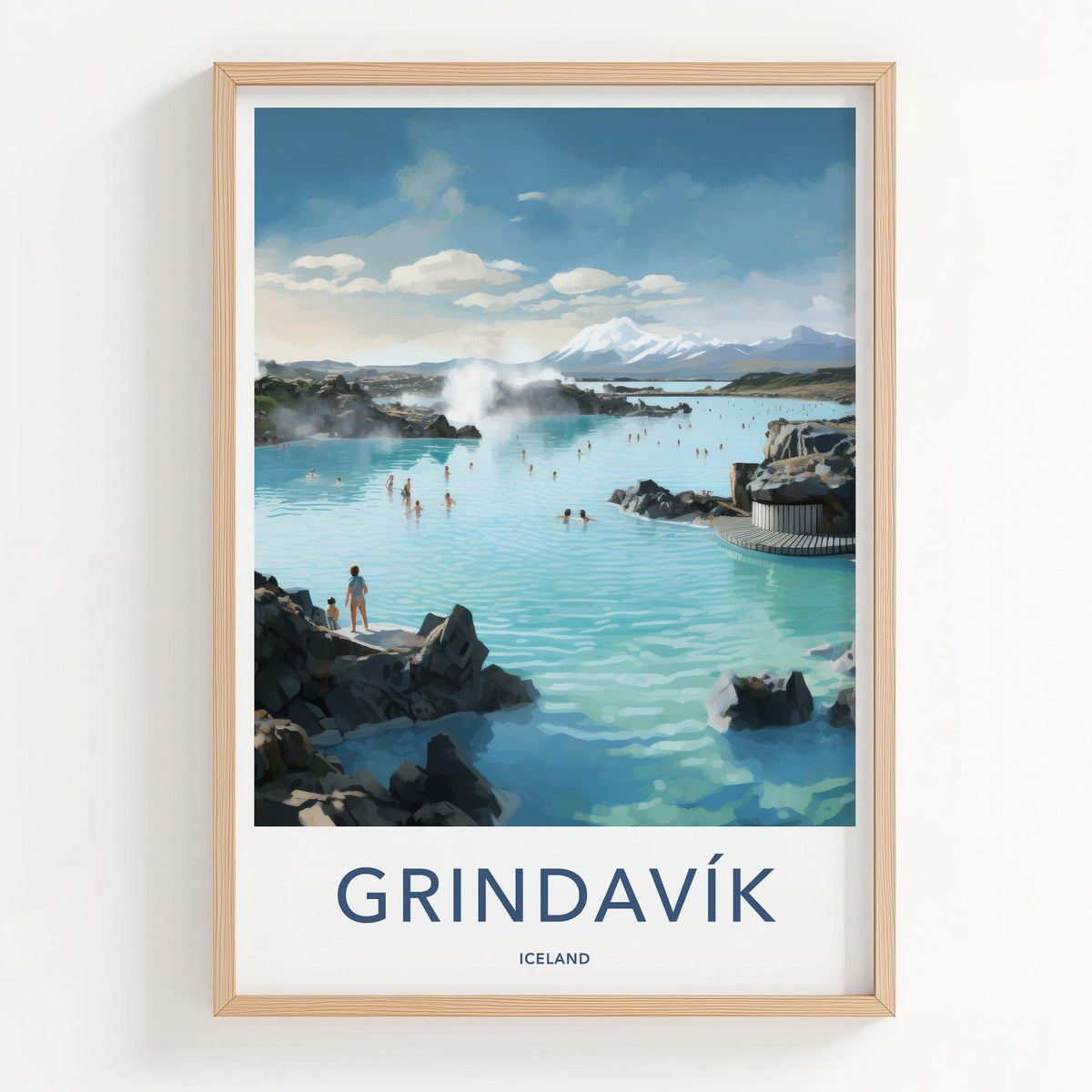 Grindavik Poster - Iceland Wall Art Featuring Volcanic Landscape