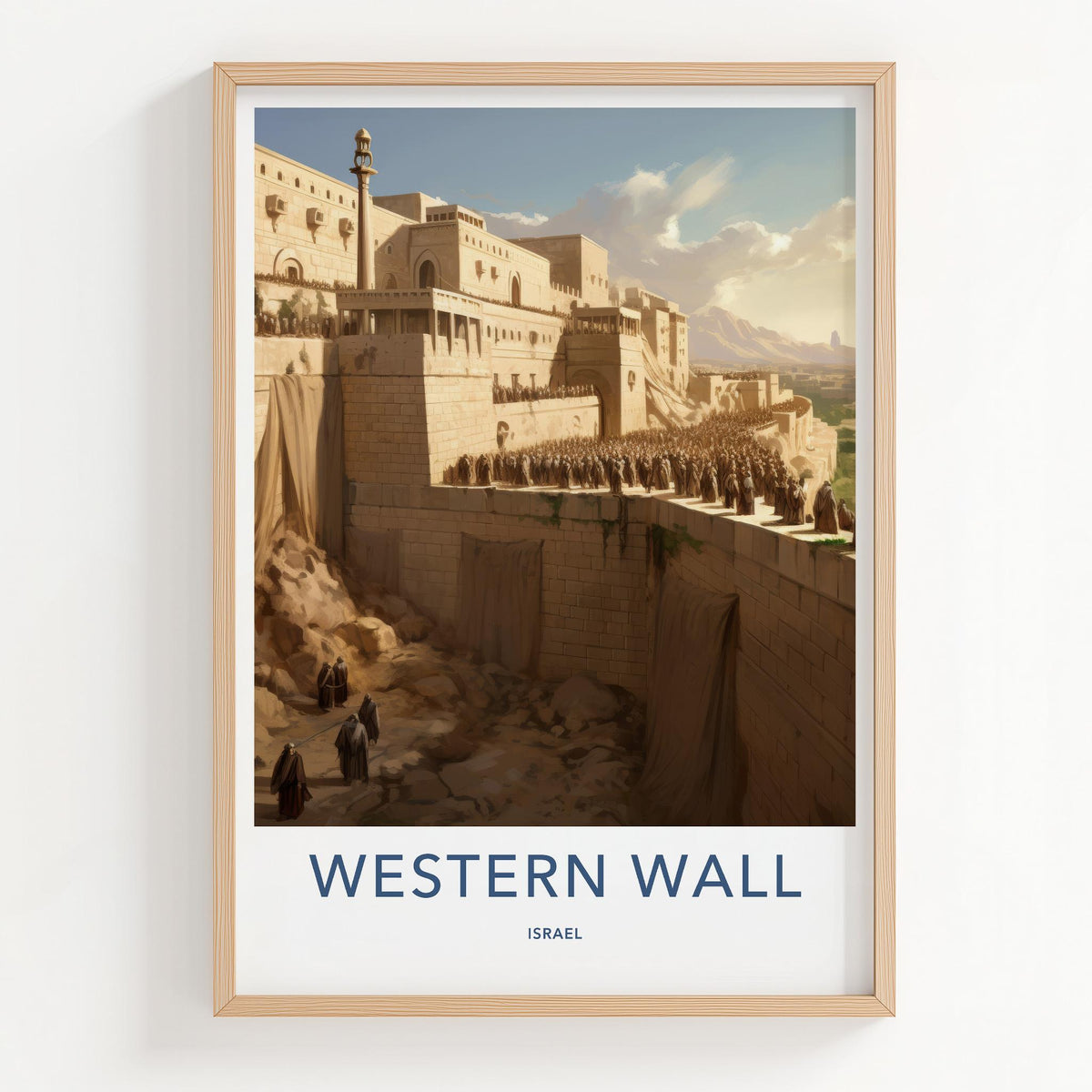 Western Wall Poster - Historic Jerusalem Art & Sacred Site Wall Decor
