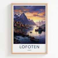 Lofoten Wall Art - Norway Coastal Poster Print With Mountain Landscape