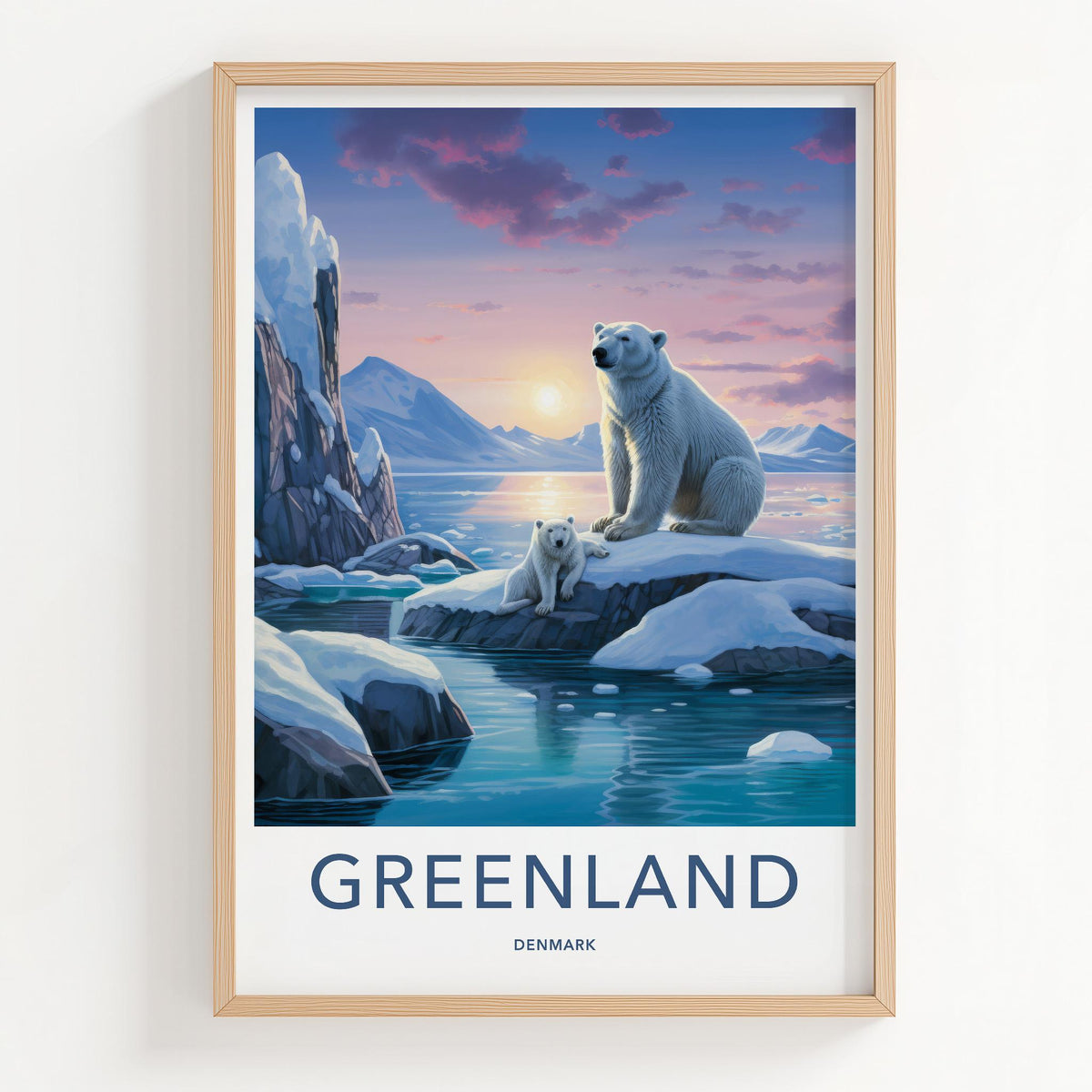 Greenland Poster - Arctic Wall Art With Majestic Polar Bears & Icy