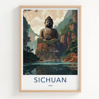Sichuan Wall Art - China Wall Decor Featuring Buddha & Serene