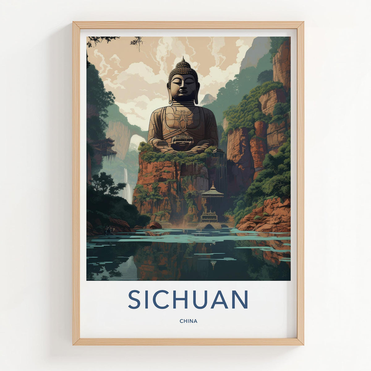 Sichuan Wall Art - China Wall Decor Featuring Buddha & Serene