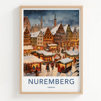 Nuremberg Poster - German Holiday Poster Featuring Festive Christmas