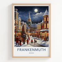 Frankenmuth Wall Art - Winter Village Scene