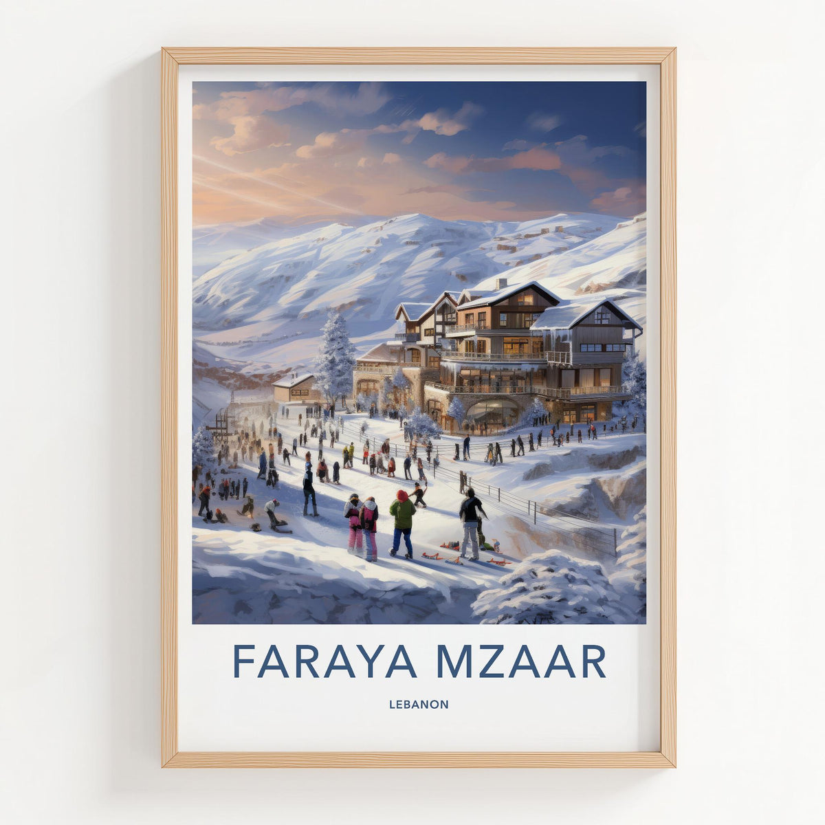 Faraya Mzaar Poster - Lebanon Wall Art