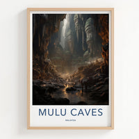 Mulu Caves Poster - Malaysia Wall Art Featuring Natural Cave