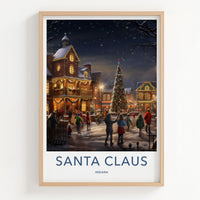 Santa Claus Poster - Festive Holiday Wall Art Featuring Indiana
