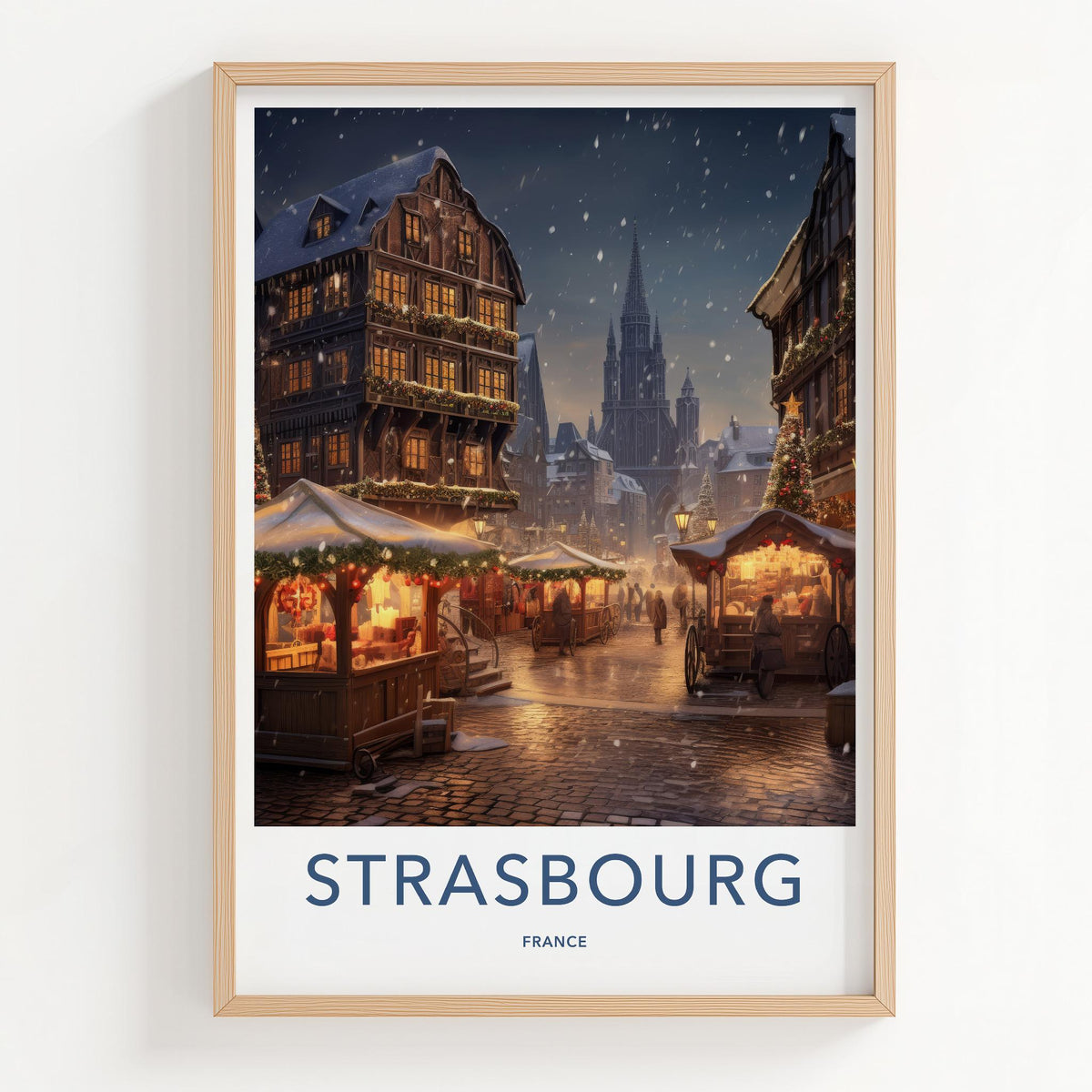 Strasbourg Wall Art - Historic City Poster With Gothic Architecture