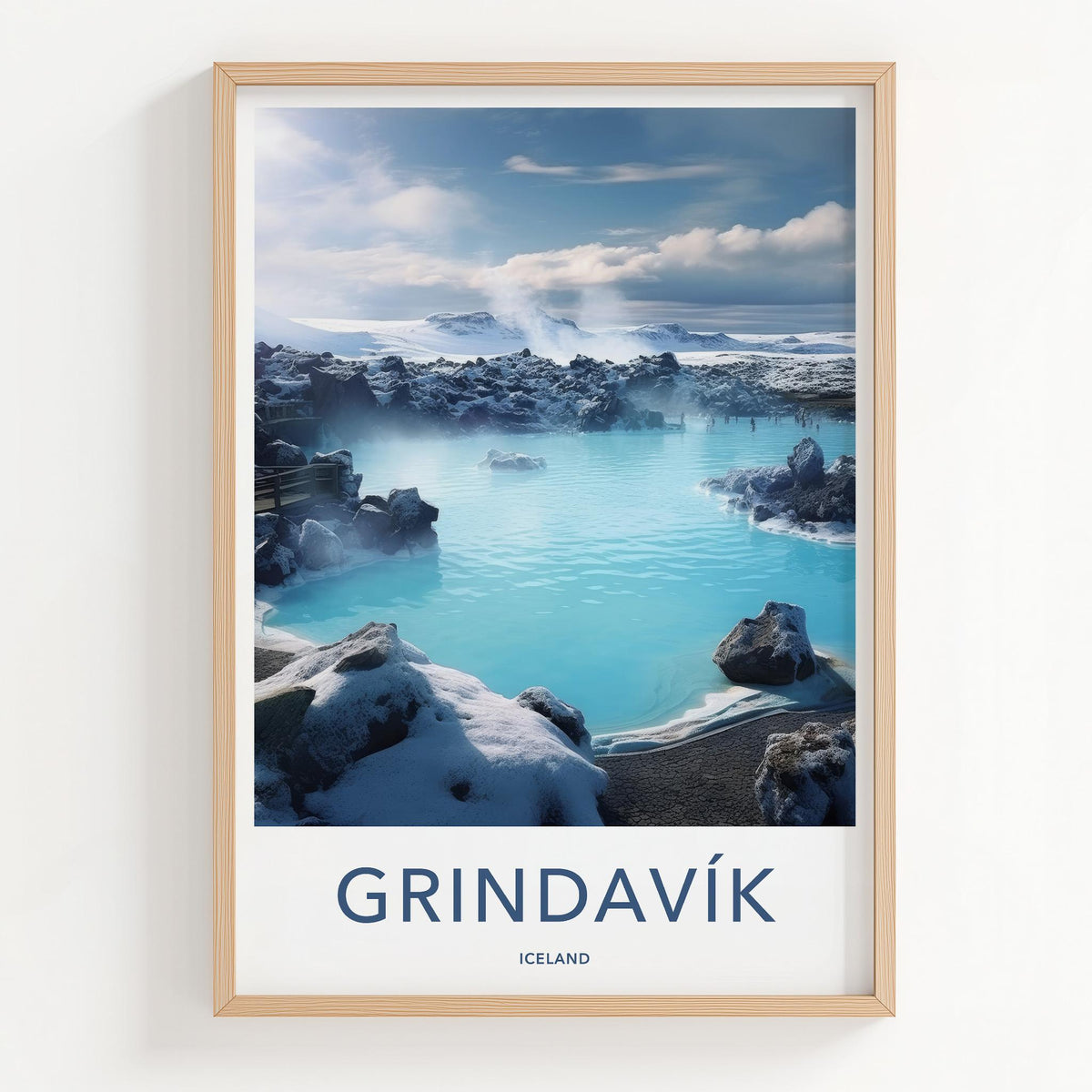 Grindavik Poster - Iceland Wall Art Featuring Volcanic Landscape