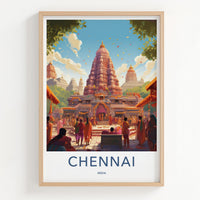 Chennai Wall Art - Vibrant India Artwork