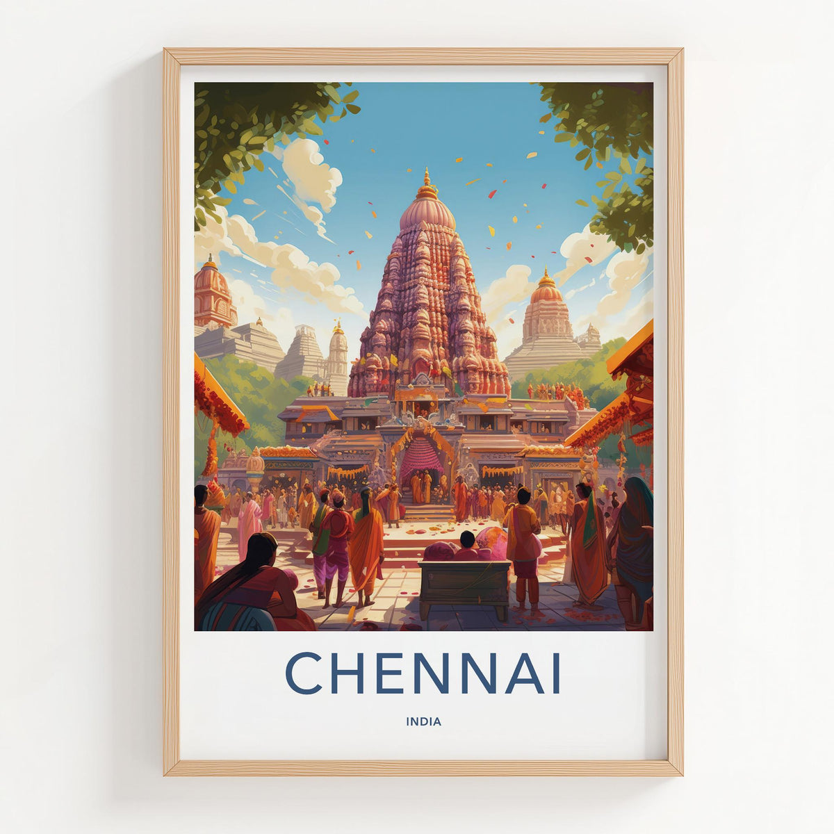 Chennai Wall Art - Vibrant India Artwork