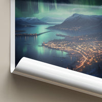 Lofoten Poster - Norway Wall Art Featuring Northern Lights & Winter