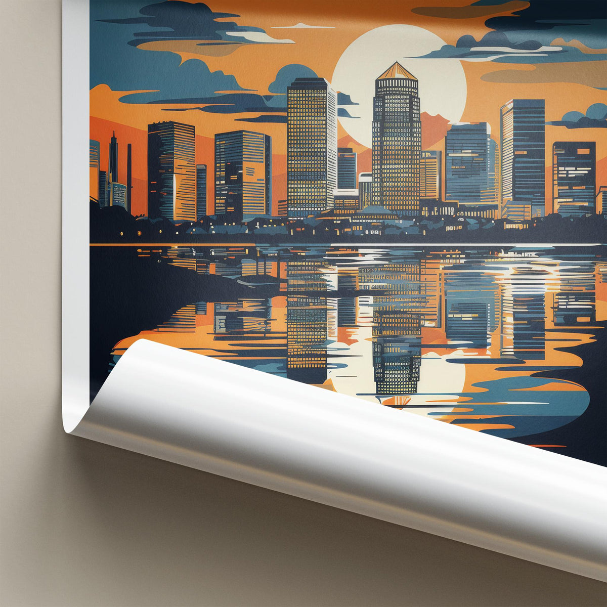 Canary Wharf Poster - Modern Cityscape Print