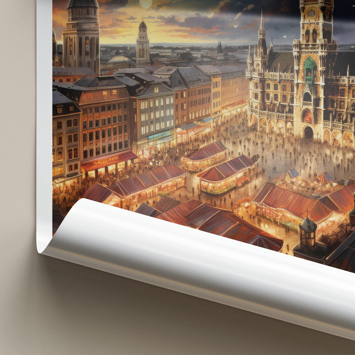 Lodz Poster - Poland Wall Art Featuring Vibrant Market Squares