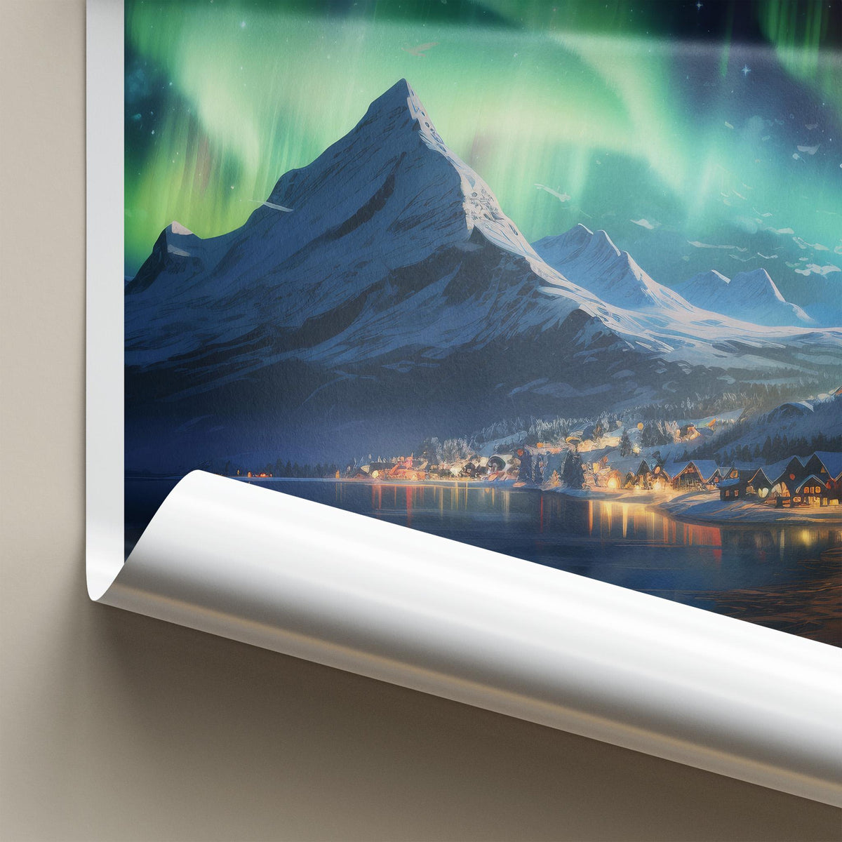Greenland Aurora Poster - Northern Lights Art