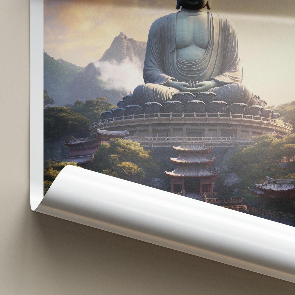 Tian Tan Poster - Hong Kong Wall Art Featuring Great Buddha Statue