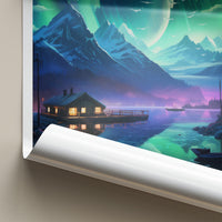 Lofoten Poster - Norway Wall Art Featuring Northern Lights Print