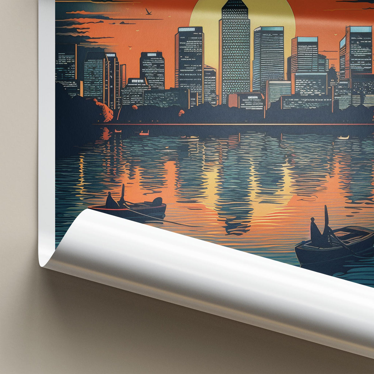 Canary Wharf Poster - London Cityscape Art