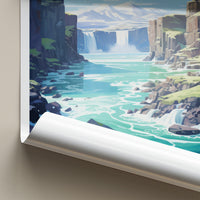 Hafnarfjörður Poster - Iceland Wall Art With Serene Mountain