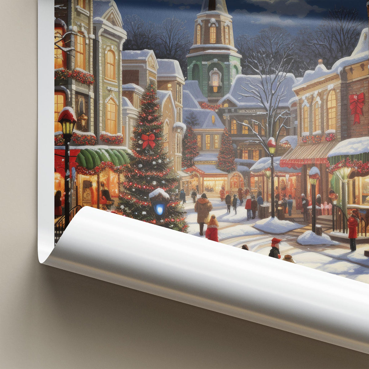 Frankenmuth Wall Art - Winter Village Scene