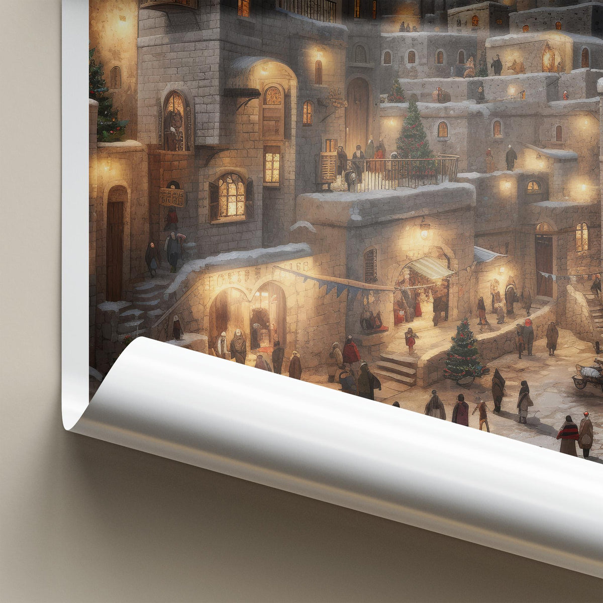Bethlehem Wall Art - Historic City Poster with Ancient Architecture