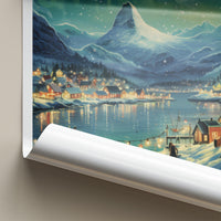 Ellesmere Canada Poster - Arctic Landscape Print With Aurora Borealis