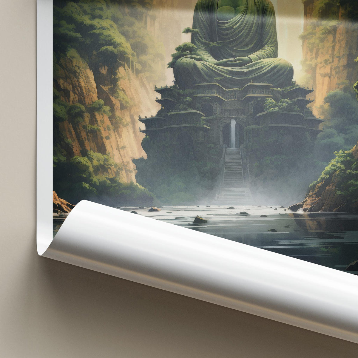 Sichuan Wall Art - Elegant Chinese Landscape Print With Mountain