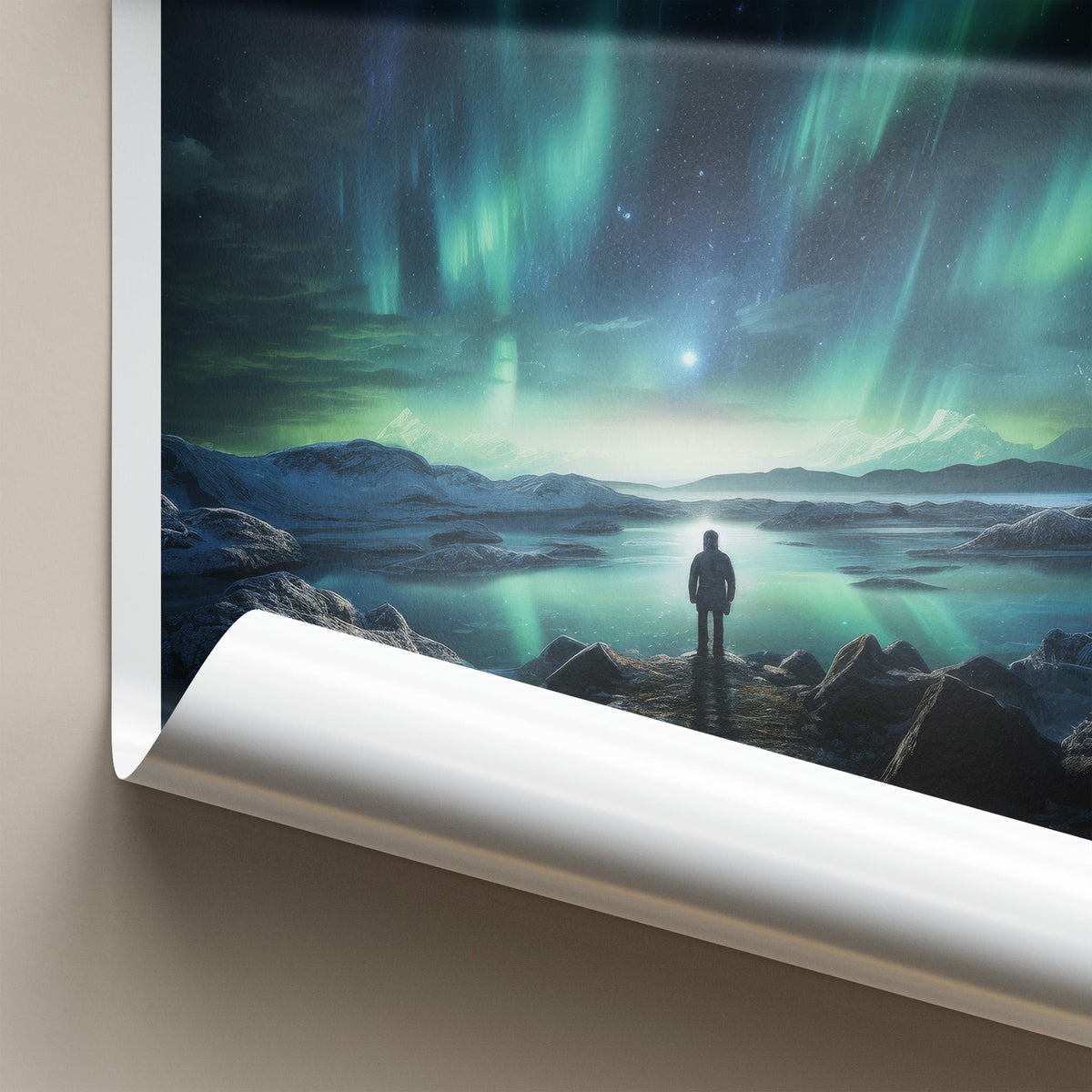 Iceland Wall Art - Hafnarfjörður Poster Featuring Northern Lights