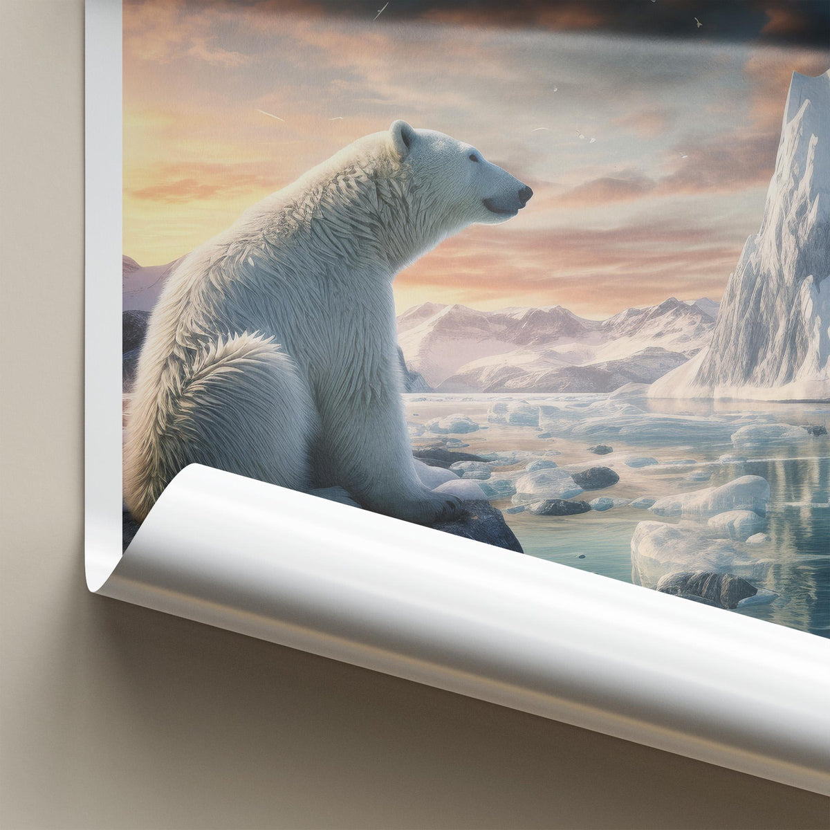 Svalbard Poster - Arctic Landscape & Polar Bear Art Print for Home
