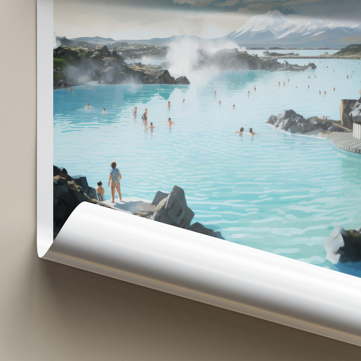 Grindavik Poster - Iceland Wall Art Featuring Volcanic Landscape