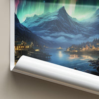 Alaska Poster - Northern Lights Art & Scenic Travel Wall Decor