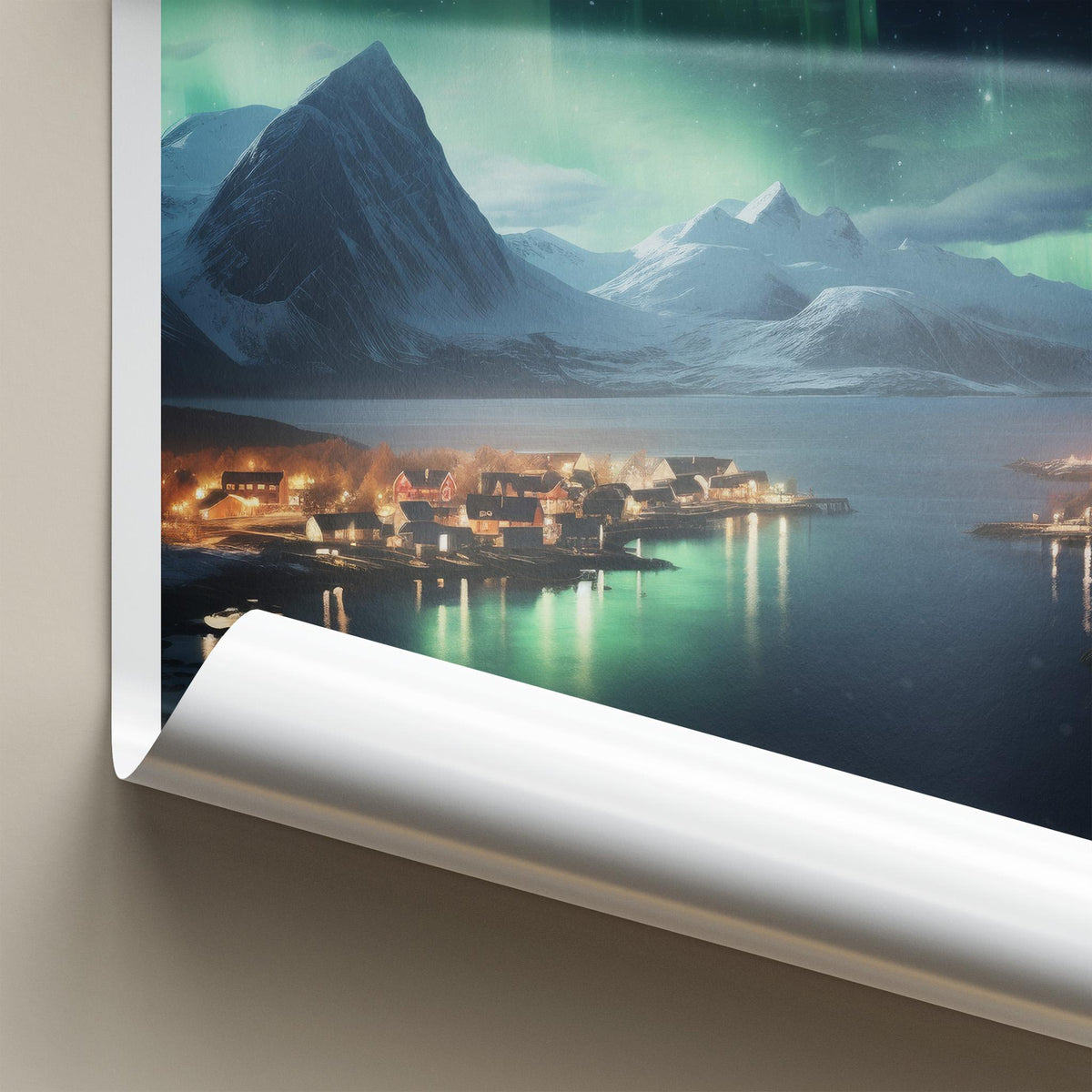 Svalbard Poster - Norway Wall Art Featuring Northern Lights