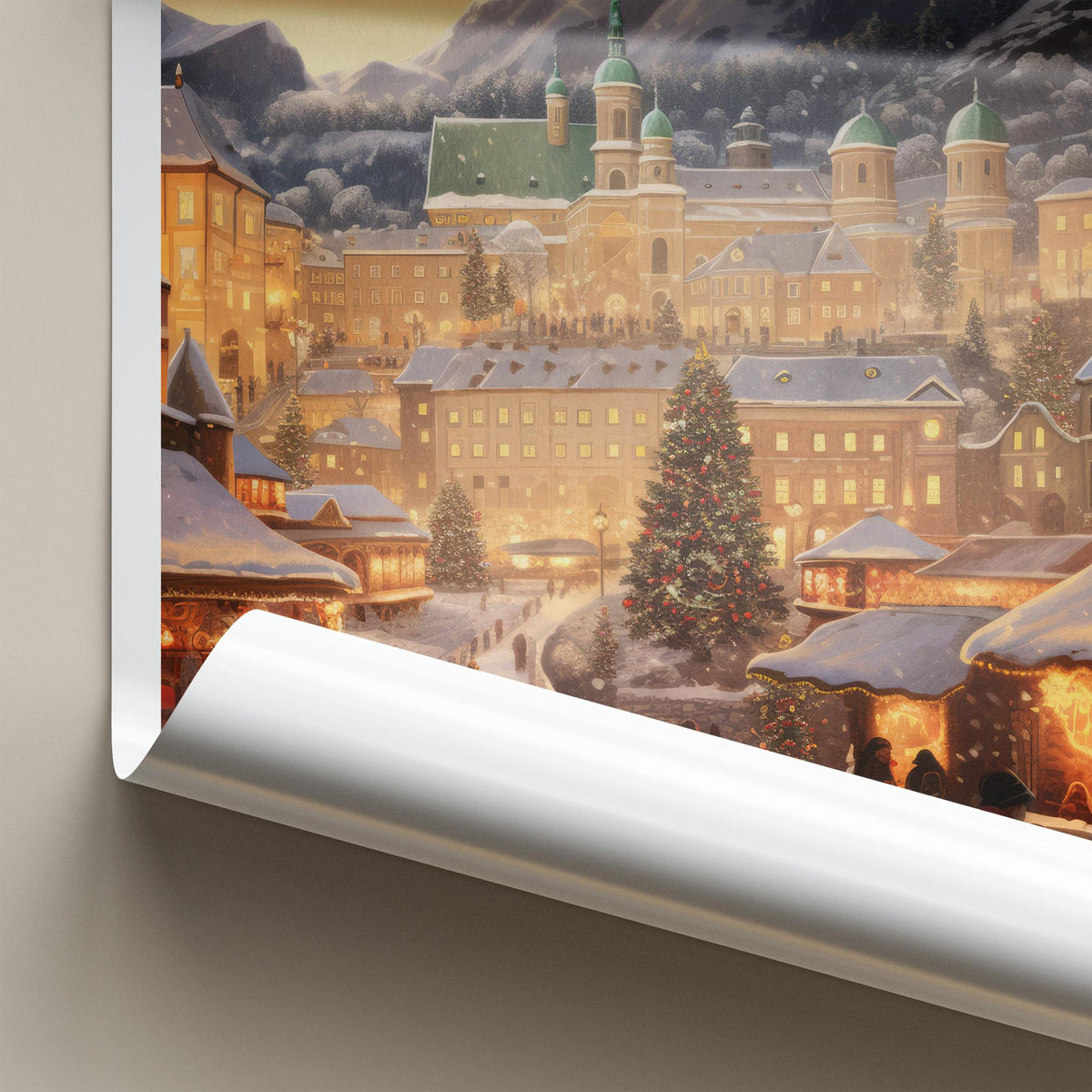 Salzburg Austria Poster - Scenic Winter Landscape Print