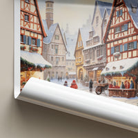 Rothenburg Poster - Medieval Town Print With Cobblestone Street Art
