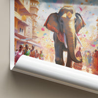 Kerala Wall Art - Vibrant Elephant Parade Poster