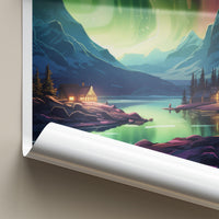 Ellesmere Canada Poster - Arctic Landscape Print With Northern Lights