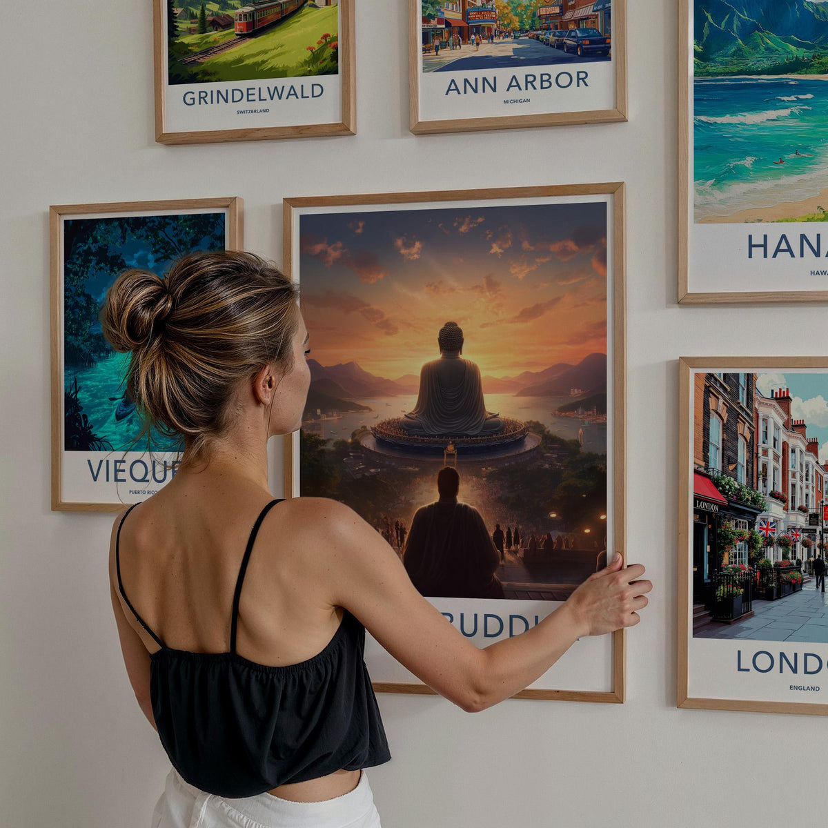 Tian Tan Poster - Hong Kong Wall Art Featuring Great Buddha Artwork